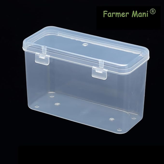 2 Packs 5.75x2.44x3.7 Inches Polypropylene Rectangle Mini Storage Containers Box with Lid for Small Items and Other Craft Projects-NeatNest