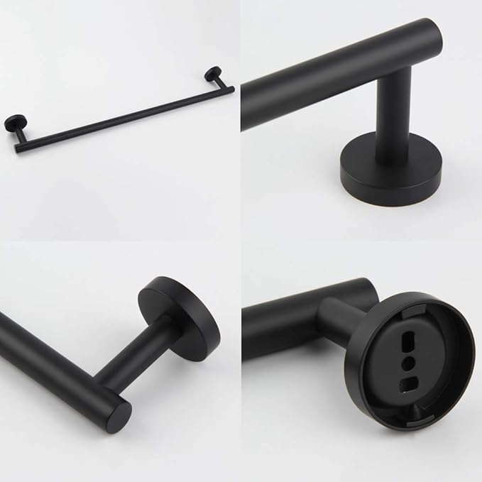 GERZWY Bathroom Towel Bar 33" Stainless Steel Towel Bar Matte Black Contemporary Style Wall Mount for Bath Kitchen AG1101C85-BK