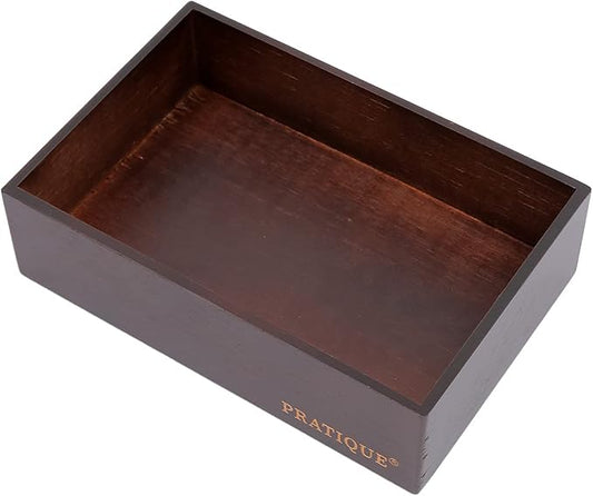 Bamboo Drawer Organizer - Kitchen Utensil Organizer Silverware Tray Cutlery Holder，Office Desk Supplies and Accessories,8.9 * 5.9 * 2.6,Nut-brown-NeatNest