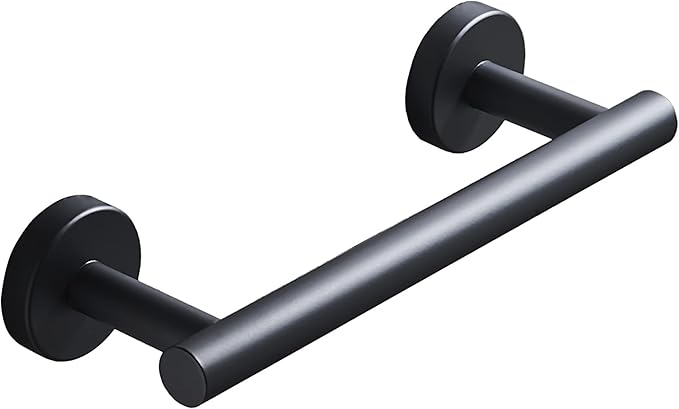 Hand Towel Holder for Bathroom Hardware Set, SUS304 Stainless Steel Towel Bar, 9-Inch Matte Black Bathroom Accessories Towel Rack, Wall Mounted.