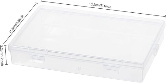 Clear Container with Lid, 4 Packs Rectangular Storage Containers Plastic Storage Box 7.1''×4.6''×1.2'' Small Clear Storage Box for Storage, Beads, Crafts Accessories-NeatNest