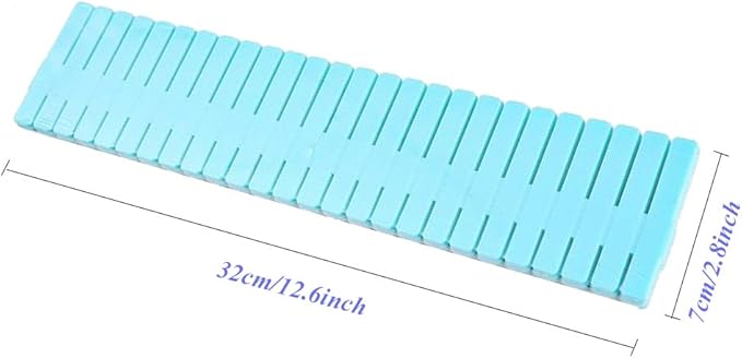 8pcs DIY Plastic Drawer Organizer Adjustable Drawer Dividers for Home Tidy Closet, Socks, Underwear, Office School Supplies, Kitchen Utensil Tools (Blue)-NeatNest