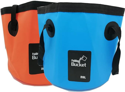 Collapsible Buckets, Camping Water Storage Container 5 Gallon(20L) Portable Folding Bucket Wash Basin-NeatNest