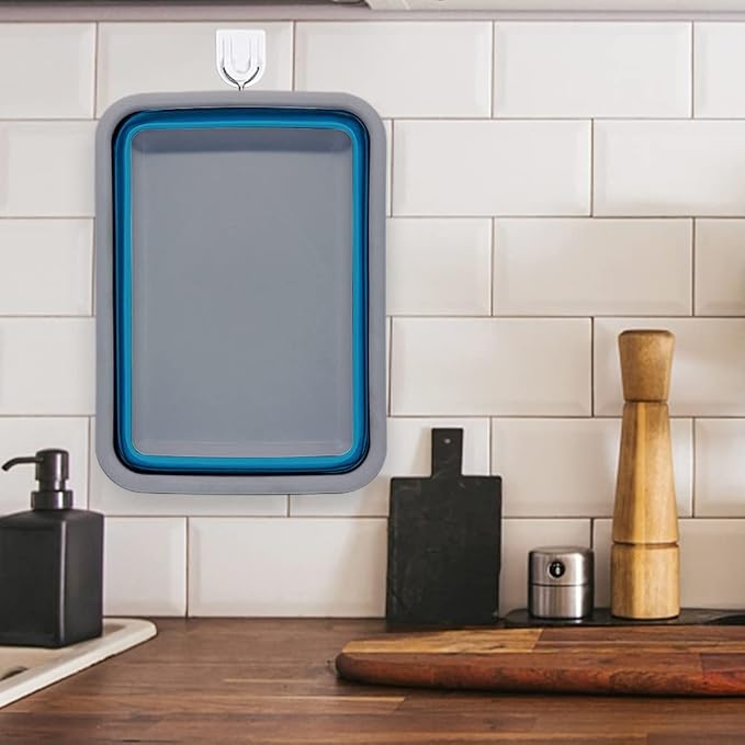 Collapsible Dish Pans – 10L (2.6 Gal) Foldable Sink Tub, 14.5'' x 10.5'' x 5", Compact and Space-Saving Multiuse Foldable Basin for Dish Washing, Camping, RV and Vegetable Cleaning-NeatNest