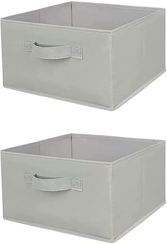 Hanging Shelf Closet Storage Organizer Removable Drawers ，Hanging Storage Organizer Hanging Sweater 2 Sock Underwear Drawers for Closet, Bedroom, Light Grey-NeatNest