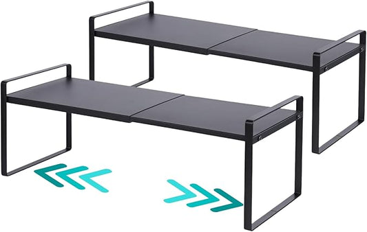 2-Pack Expandable Shelf Organizer for Kitchen Countertop, kitchen organizers and storage，under sink expandable shelf organizer-NeatNest