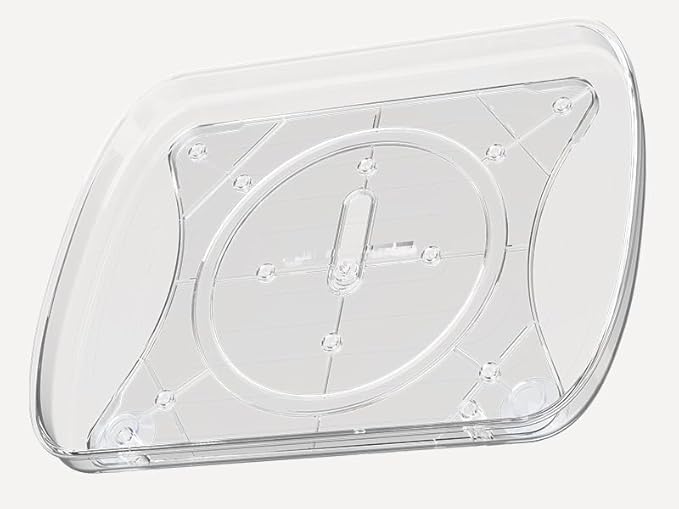HIYOHIYO Clear Lazy Susan for Refrigerator Rectangular Fridge Turntable Organizers and Storage Pull Out & 360° Rotating for Cabinet Pantry Kitchen Table Bathroom (2-Pack 13.7"x10.2")