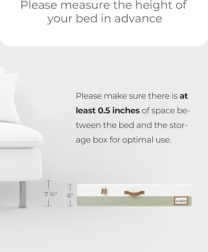StorageWorks Large Under Bed Storage Containers with Handles and Label Holder, 2 Pack Ultra-thick Fabric Underbed Bins, Closet Organizer for Clothes, Blankets, Sweater-NeatNest