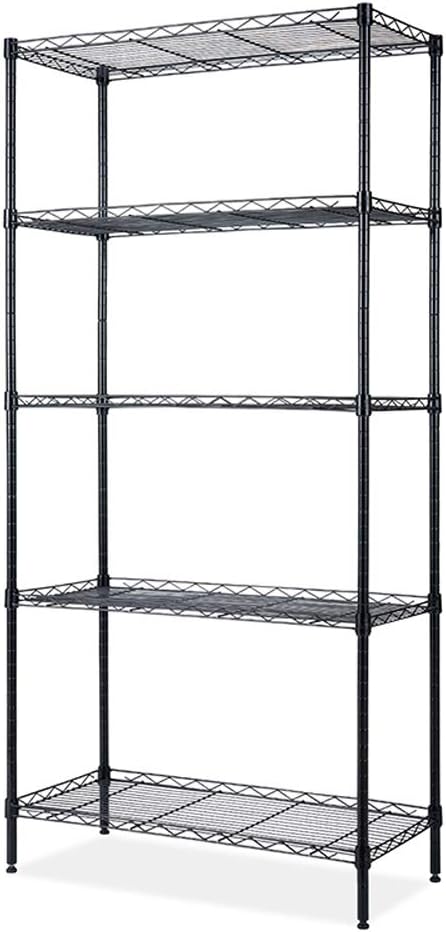 5 Tier Narrow Wire Shelving Unit, Adjustable Metal Shelf, Storage Shelves for Small Spaces, Bathroom, Kitchen, Pantry, 13" D x 24" W x 59" H, 200 LBS Capacity, Black