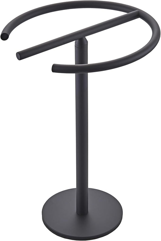 Hand Towel Holder Stand, Free-Standing Towel Rack Matte Black, SUS304 Stainless Steel Towel Bar Rack Stand, Tower Bar for Bathroom Kitchen Vanity Countertop…
