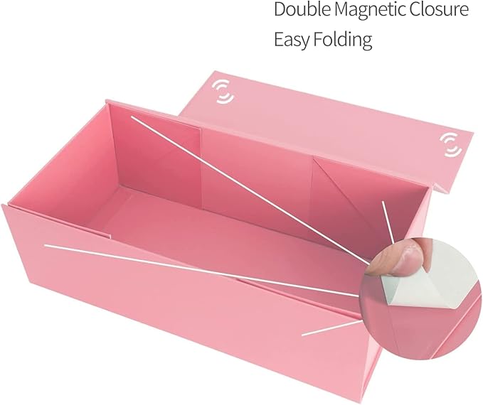 Gift Boxe 10" x 6" x 3" with Magnetic Closure Lid Gift Boxes for Presents,Bridesmaid Gifts Box,Cute Box,Birthday Gift box,Luxury for Gift Packaging, Magnetic Gift Box for Wrapping Gifts (Pink/5PCS)-NeatNest