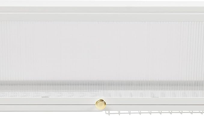 Over The Sink Dish Drying Rack, Dish Drainer Rack with Flip-up Door Kitchen Storage Organization for Dishes Bowls Cutlery 29.53inch