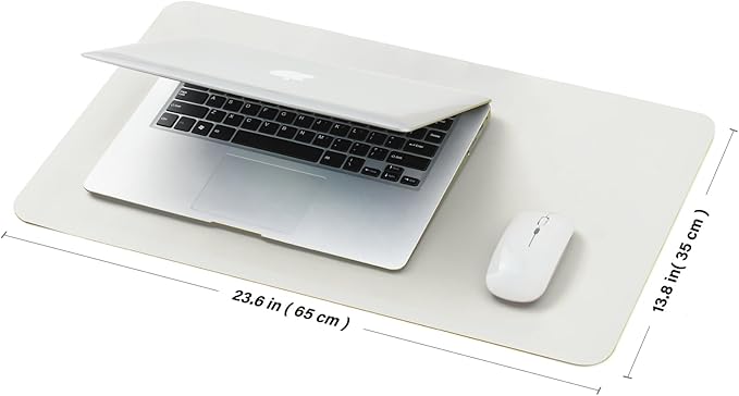 Cork Desk Mat - Small Dual-Sided Desk Pad for Office and Home - Desk Organization and Accessories - Ideal for Large Mouse Pad and Small Desk Mats on Top of Desks(White,23.6"x 13.8")-NeatNest