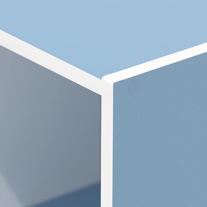 Furinno 3-Tier Open Shelf Bookcase, White/Light Blue 11003WH/LBL-NeatNest