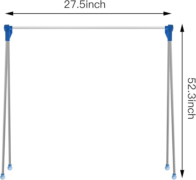 Foldable Telescopic Drying Rack, Adjustable Stainless Steel Clothes Hanger, Portable Laundry Rack for Indoor & Travel Use