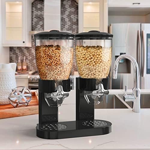 Dual Food Dispenser - Dry Food Dispenser Perfect As A Candy, Nuts, Rice, Granola, Cereal & more Dispenser. Dispenses 1 Ounce Per Twist! Stores Food, and Keeps Your Food fresh!-NeatNest