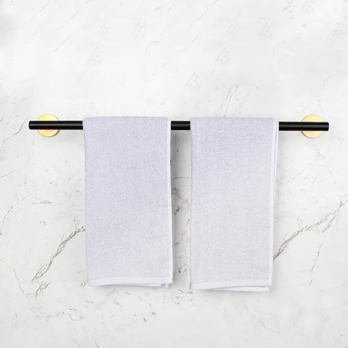 24-Inch Bath Hand Towel Bar SUS 304 Stainless Steel Towel Rack Holder for Bathroom Wall Mount Black & Gold