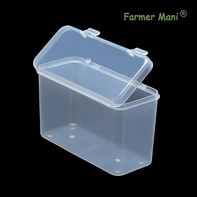 2 Packs 5.75x2.44x3.7 Inches Polypropylene Rectangle Mini Storage Containers Box with Lid for Small Items and Other Craft Projects-NeatNest