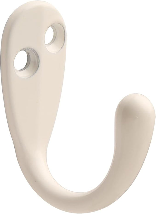 HASWARE 6 PCS Coat Hook, Wall Mounted Hooks Coat Hooks Robe Hooks Hangers Heavy Duty with 12 Pieces Screws for Bedroom Bathroom Kitchen Door Wall (White)