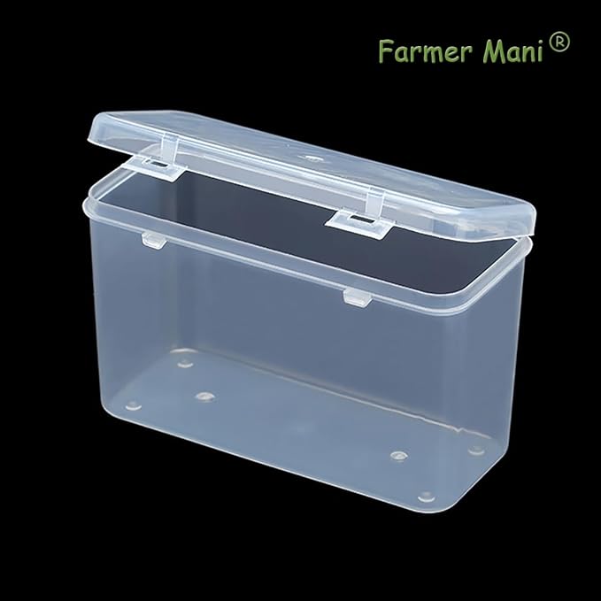 2 Packs 5.75x2.44x3.7 Inches Polypropylene Rectangle Mini Storage Containers Box with Lid for Small Items and Other Craft Projects-NeatNest