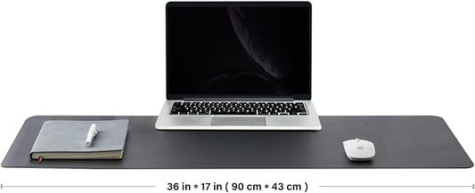 Cork Desk Mat - Dual-Sided Desk Pad for Office and Home - Desk Organization and Accessories - Ideal for Large Mouse Pad and Desk Mats on Top of Desks(Black,90cmx 43cm)-NeatNest