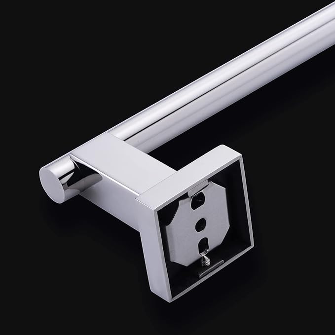 Miyili Bathroom Single Towel Bar 15.75-Inch Stainless Steel Towel Rack Bath Towel Hanger Wall Mount Polished Finish, A02C40A