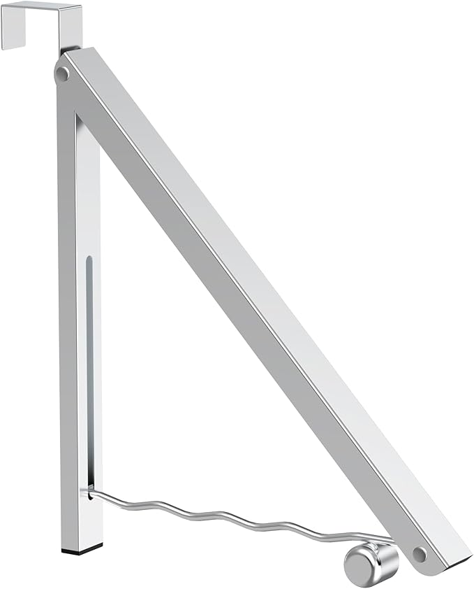 Clothes Drying Rack for Laundry Room Organization,Foldable Over The Door Drying Racks for Saving Space Silver 1 Pack-NeatNest