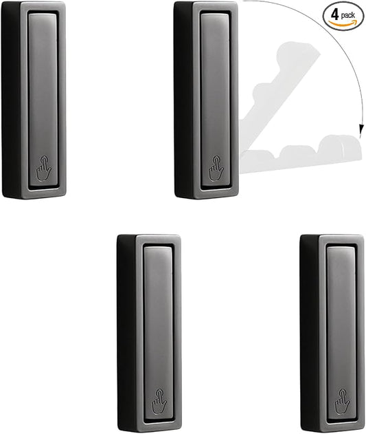 4PCS Folding Coat Hook, Heavy Duty Wall Hooks Made of Zinc Alloy with Fixing Accessories, Foldable Wall Hooks for Hanging Clothes, Keys, Towels (Gray)-NeatNest