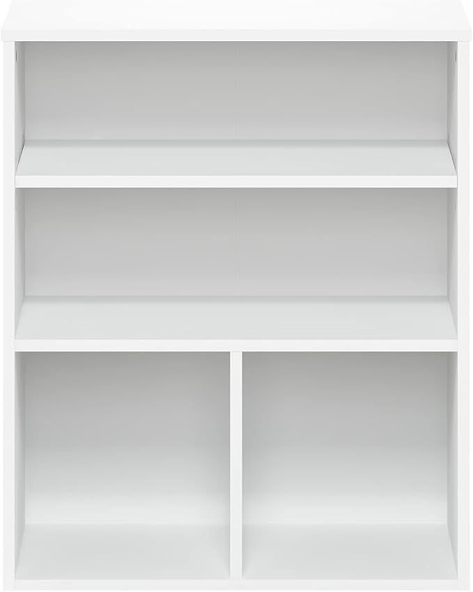 Furinno Pasir 3 Tier Display Bookcase, White