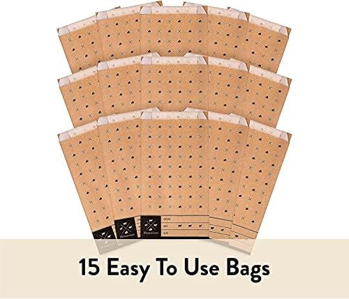 Formaticum - 30-Pack Cheese Storage Bags - 6.25 x 11 Wax Paper Bags to Keep Cheese or Charcuterie Fresh - Professional Grade Cheese Paper for Wrapping Cheese - Porous Brown Paper Bags From France