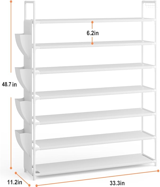 Shoe Rack 7 Tier Shoe Organizer Shoe Storage 28-35Pairs Shoe Rack for Closet Shoe Rack Organizer Entryway Shoe Holder Space Saving Shoe Shelf Shoe Stand Large Tall Shoe Tower Garage-NeatNest