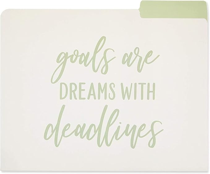 12 Pack Decorative File Folders, Letter Size for Women, Cute Earth Tone Aesthetic Office Supplies with Inspirational Sayings, 1/3 Cut Tabs (11.5 x 9.5 in)