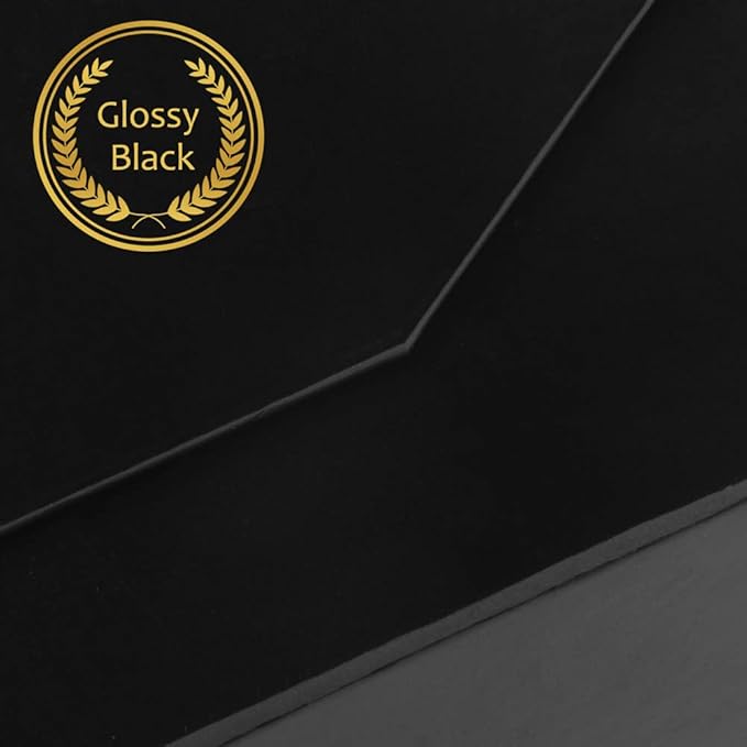 1 Pack Black Gift Boxes with Lids Small 12 x 8 x 2.7 Inches Clothes Gift Boxes for Presents Shirt Gift Boxes with Ribbon Magnetic Gift Boxes Bulk Cute Box for Packaging (Glossy Surface)-NeatNest