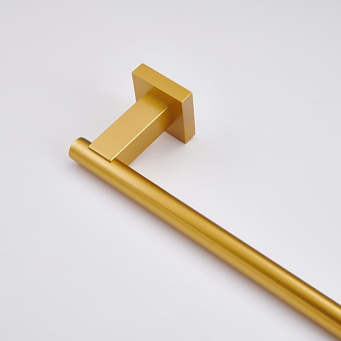 Miyili Bathroom Towel Bar 24-Inch Towel Rack Stainless Steel Bath Towel Hanger Wall Mount Gold Finish, A02G60A