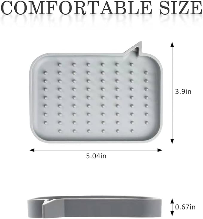 2 Pack Soap Dish, Non-Slip Self Draining Soap Holder for Shower, Bathroom, Kitchen-NeatNest