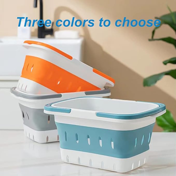 Portable Shower Caddy Tote, Plastic Storage Collapsible Caddy Basket with Handles, Box Organizer Bin for Bathroom, Kitchen, College Dorm,Gym (Grey 1 pack)-NeatNest
