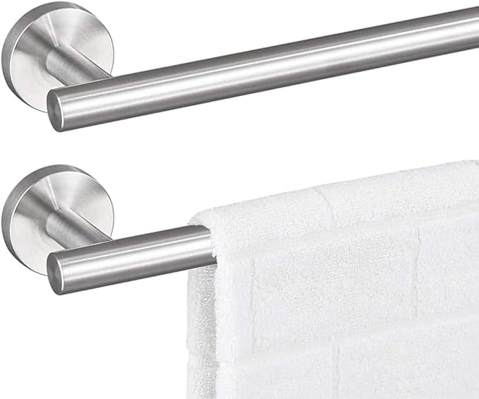 28 Inch Towel Bar 2 Pack for Bathroom 9/12/16/24/28/33 Inch Kitchen Hand Towel Holder Brushed Nickel Stainless Steel 304 RUSTPROOF Wall Mount Towel Rod 2 of Pack (2, Brushed Nickel, 28 Inch)