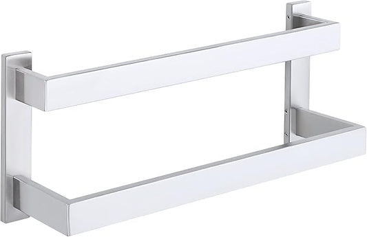 Alise Bath Double Towel Bars,Black Towel Holder Towel Racks for Bathroom Lavatory,Wall Mount Towel Hanger SUS304 Stainless Steel Towel Rail,GOY2400-LS Brushed Nickel 16 Inch