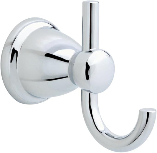 Franklin Brass Kinla (1-Pack) Towel Hooks Polished Chrome Bathroom Double J-Hooks Wall Mounted for Robes & Towels 2-Prong Hand Towel Hook Holder Kitchen, Bath, Bathroom Accessories KIN35-PC-1