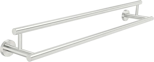 Alise Double Bath Towel Bars Towel Racks for Bathroom Lavatory,Wall Mount Towel Holder SUS304 Stainless Steel Towel Hanger Towel Rail 28 Inch,GYT6902-700-LS Brushed Nickel