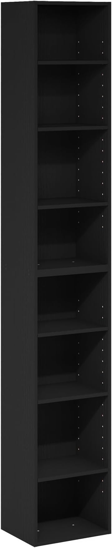 Furinno Pasir 8-Tier Open Shelf Bookcase, Blackwood-NeatNest