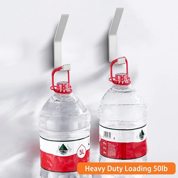 Coat Rack Hooks Wall Mounted, Silver 8Packs, KYOEON Bath Towel Rope Hooks for Kitchen, Door, Cabinet, Bathroom, Foyers, Hallways, and Bedrooms-NeatNest