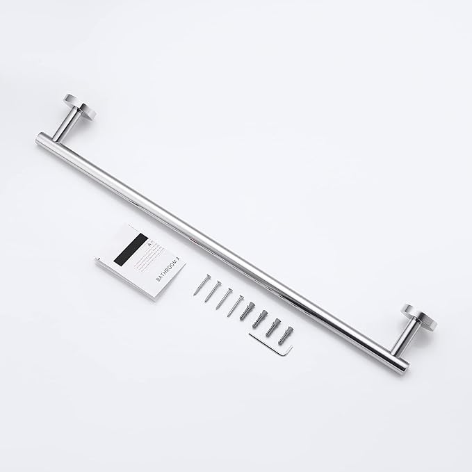 KES 21.3 Inches Towel Bar for Bathroom Kitchen Hand Towel Holder Dish Cloths Hanger SUS304 Stainless Steel RUSTPROOF Wall Mount Polished Steel, Total Length 23.6 Inch, A2000S60