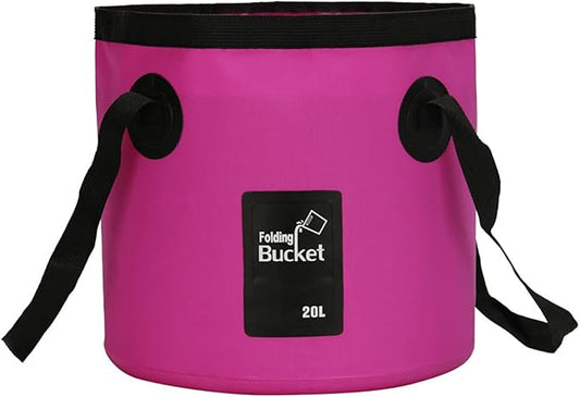 BANCHELLE Collapsible Bucket Water Container Portable Folding Camp Wash Basin for Outdoor Traveling Hiking Fishing Car Washing Gardening Camping 20L