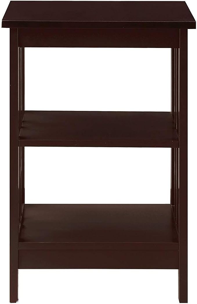 Convenience Concepts Mission End Shelves Table, Espresso-NeatNest
