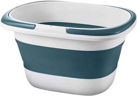 4.2 Gal(16L) Large Collapsible Plastic Bucket with Handle for House Cleaning, Space Saving Outdoor Multiuse Foldable Water Pail/Sink for Camping,Fishing,Ice (Blue)-NeatNest
