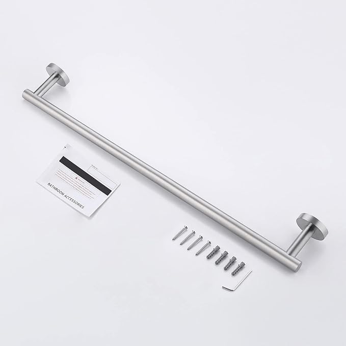 KES 21.3 Inches Towel Bar for Bathroom Kitchen Hand Towel Holder Dish Cloths Hanger SUS304 Stainless Steel RUSTPROOF Wall Mount Brushed Steel, Total Length 23.6 Inch, A2000S60-2