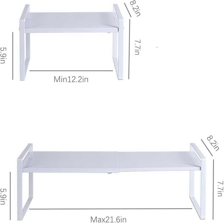 2-Pack Expandable Shelf Organizer for Kitchen Countertop, kitchen organizers and storage，under sink expandable shelf organizer-NeatNest