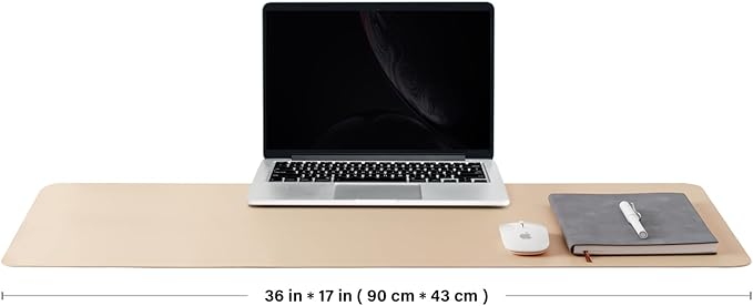 Cork Apricot Desk Mat - Dual-Sided Desk Pad for Office and Home - Desk Organization and Accessories - Ideal for Large Mouse Pad and Desk Mats on Top of Desks(36"x 17")-NeatNest