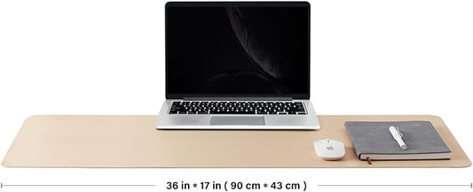 Cork Apricot Desk Mat - Dual-Sided Desk Pad for Office and Home - Desk Organization and Accessories - Ideal for Large Mouse Pad and Desk Mats on Top of Desks(36"x 17")-NeatNest